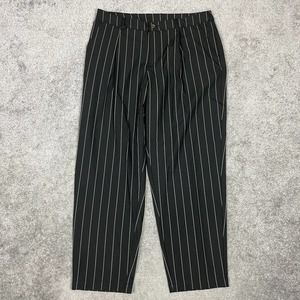 Future Collective Pants Womens 12 Black Pinstripe Gabriella Karefa-Johnson
